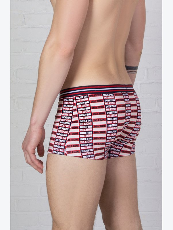 Мужские хлопковые трусы-боксеры с добавлением эластана Indefini