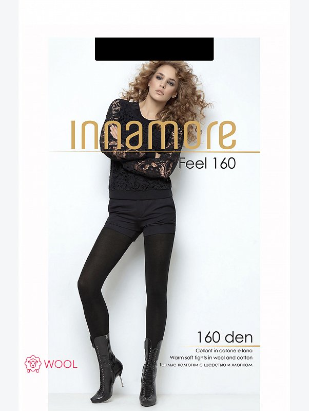 Женские теплые колготки с шерстью и хлопком 160 Innamore