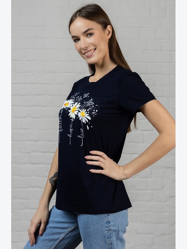 Футболка Happyfox облегающая базовая из вискозы летняя однотонная HFG086св.лиловый Ivassorti