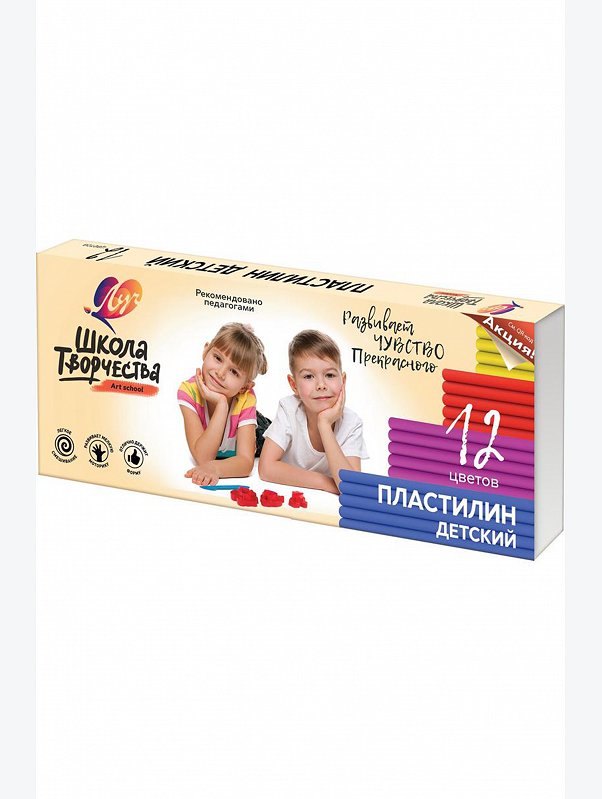 Пластилин 12 цв. Луч