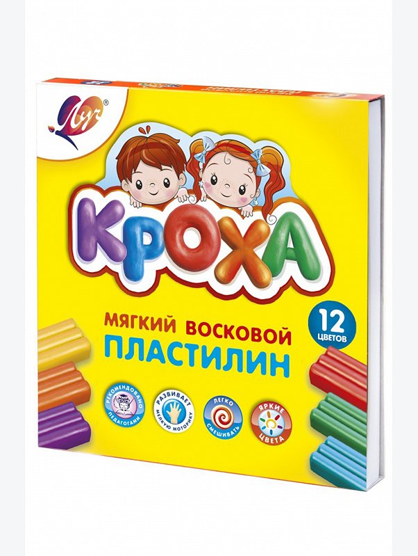 Пластилин 12 цв. Луч