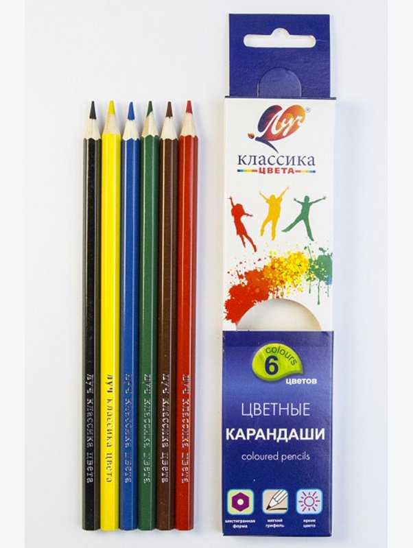 Карандаши цветные 6 цв. Луч