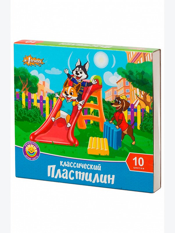Пластилин 10 цв. №1 School