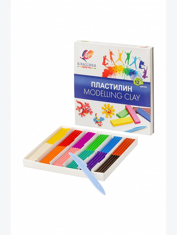 Пластилин 12 цв. Луч