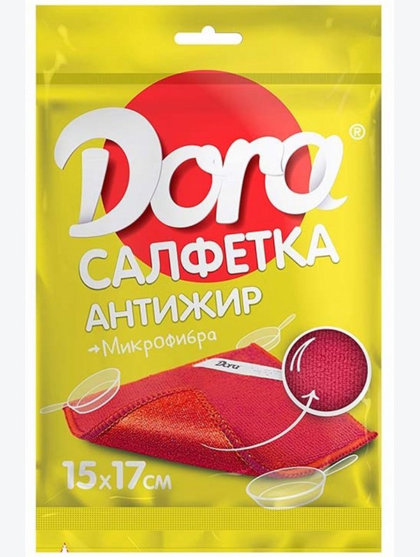 Салфетка их микрофибры антижир Dora