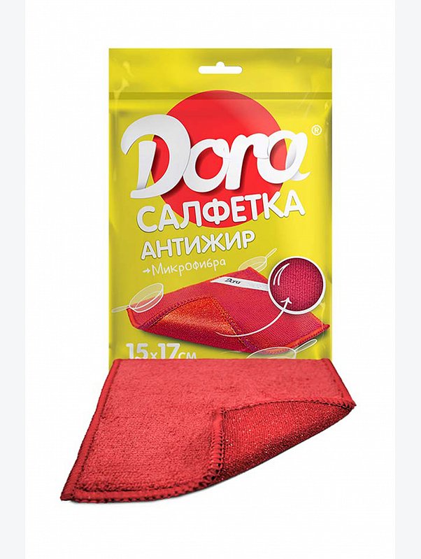 Салфетка их микрофибры антижир Dora
