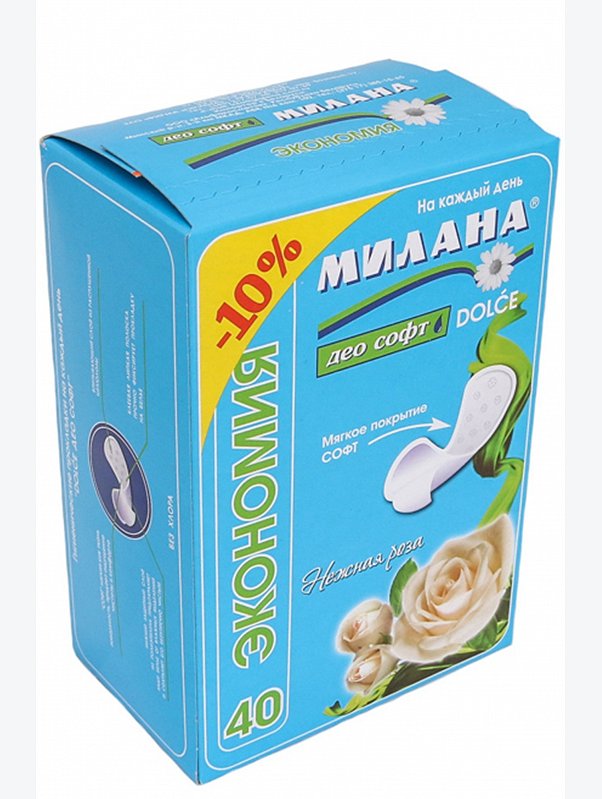 Прокладки ежедневные DOLCE экономия део софт нежная роза 40 шт Милана