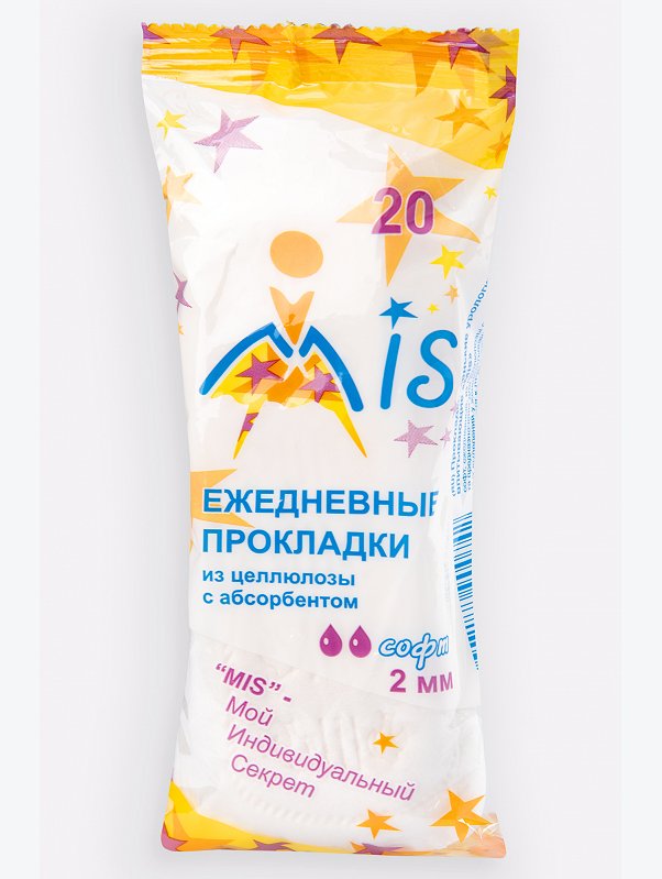 Прокладки ежедневные с абсорбентом Софт 20 шт. MIS