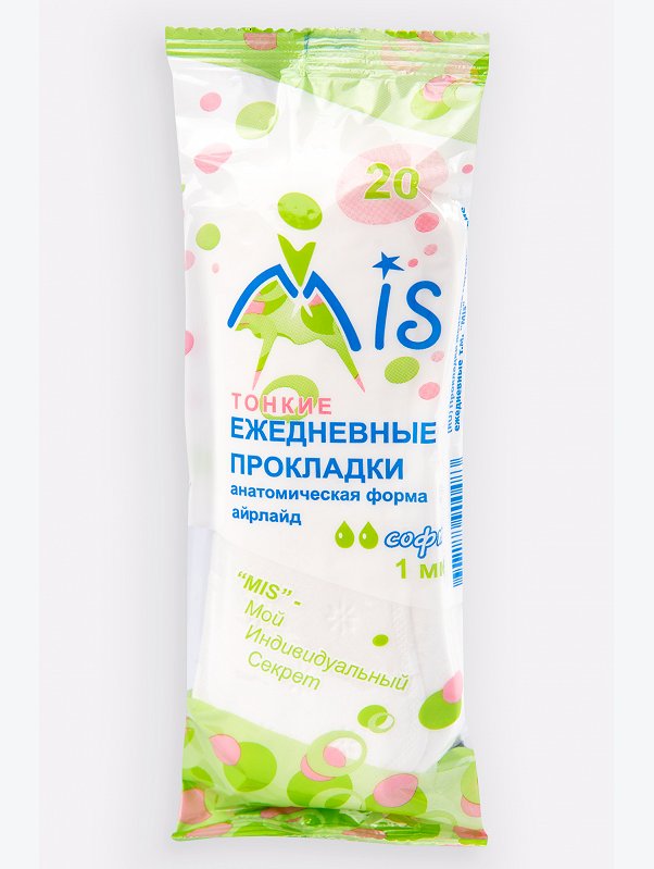 Прокладки ежедневные анатомическая форма Аэрлайд 20 шт. MIS