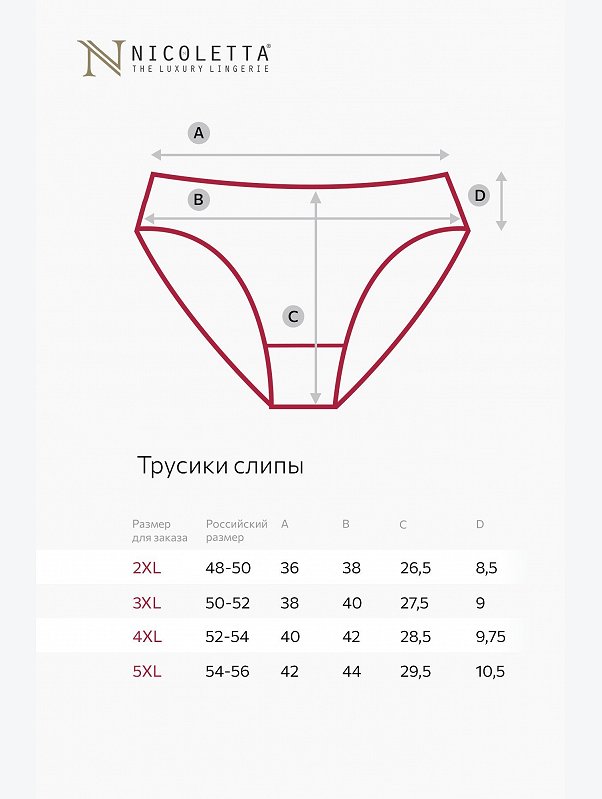 Женские трусы-слипы 7 шт. Nicoletta