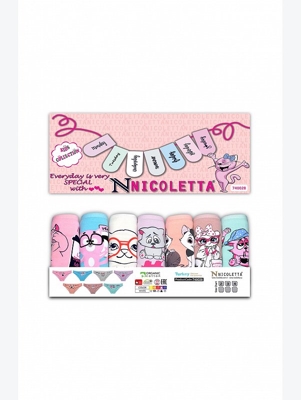 Трусы для девочки 7шт. Nicoletta
