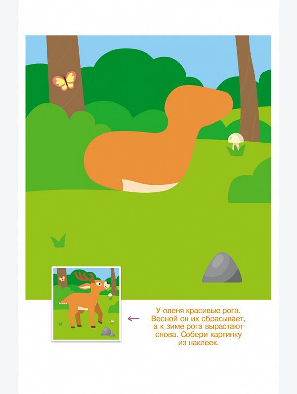 Развивающая книга с многоразовыми наклейками 12 стр. ND Play