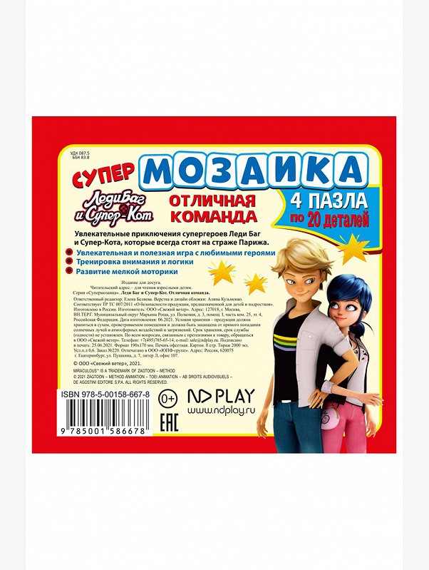 Развивающая книга-мозаика 8 стр. Lady Bug