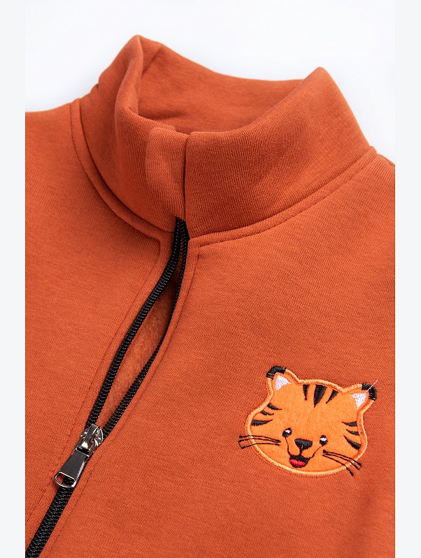 Теплый комбинезон из футера трехнитки с начесом для мальчика Bonito