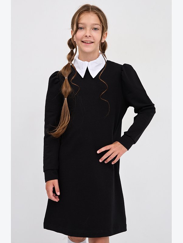 Школьное платье для девочки из футера двухнитки Bonito