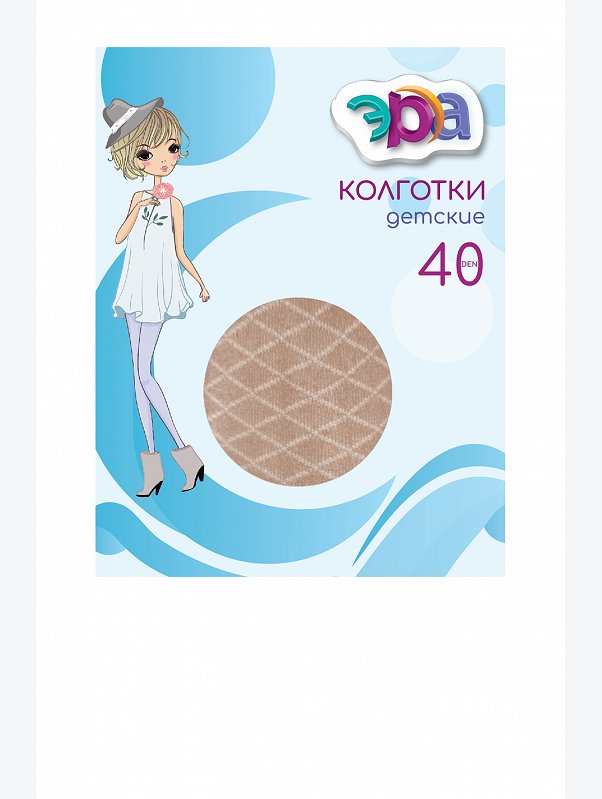 Капроновые колготки для девочки с узором 40 Den Эра