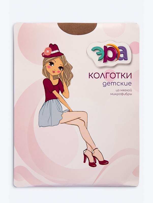 Матовые колготки для девочки с эффектом велюра 60 ден Эра