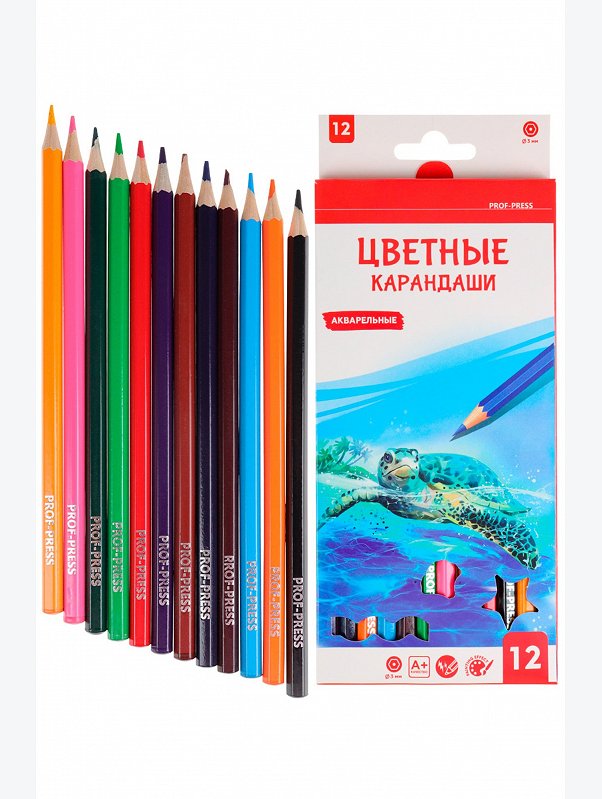 Карандаши цветные 12 цв. Prof-Press