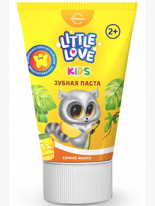 Детская зубная паста с ароматом сочного манго 62 гр Little Love