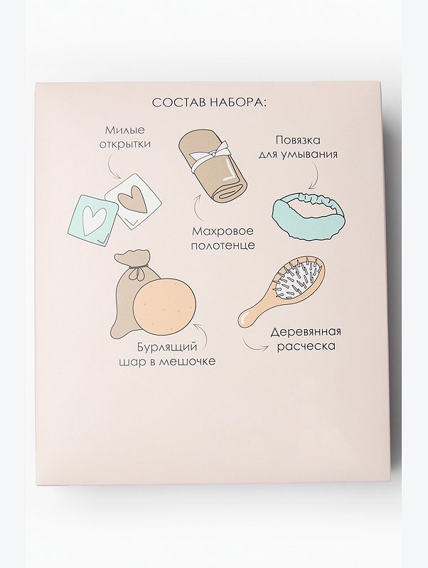 Новогодний подарочный набор для ванны 4 предмета Этель