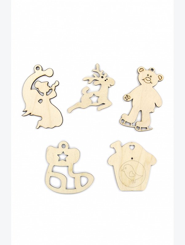 Фигурки для декорирования Новогодние подвески Woodlandtoys