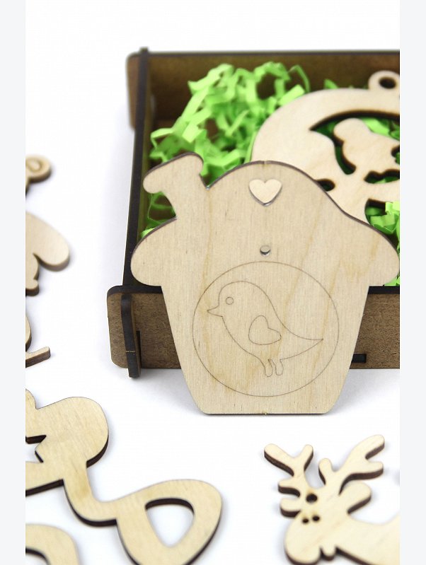 Фигурки для декорирования Новогодние подвески Woodlandtoys
