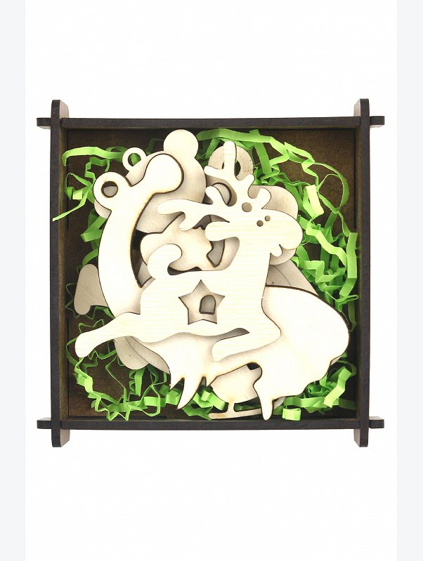 Фигурки для декорирования Новогодние подвески Woodlandtoys