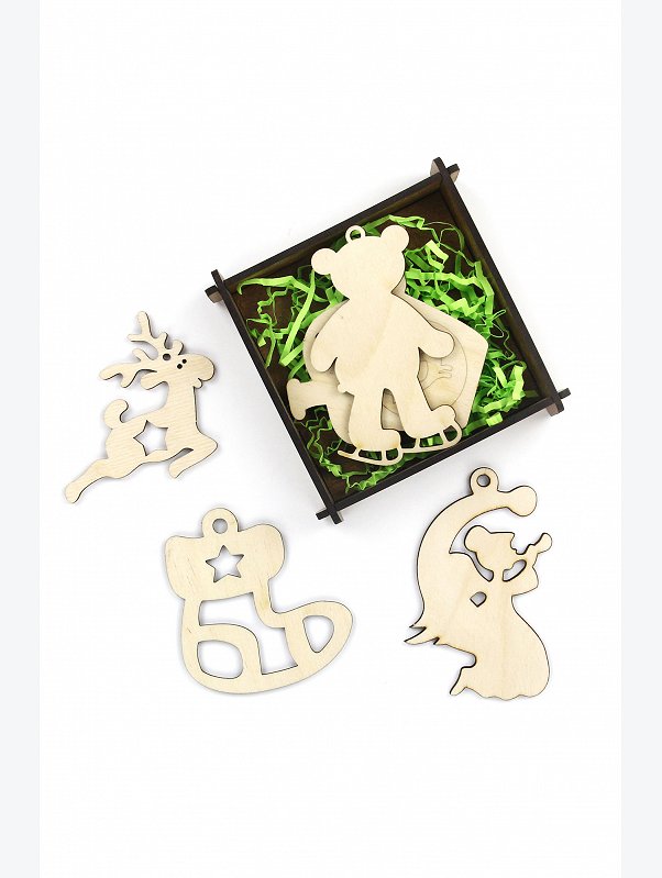 Фигурки для декорирования Новогодние подвески Woodlandtoys