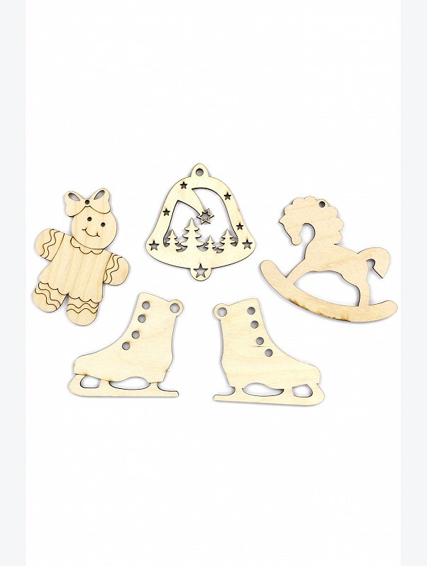 Фигурки для декорирования Новогодние подвески Woodlandtoys