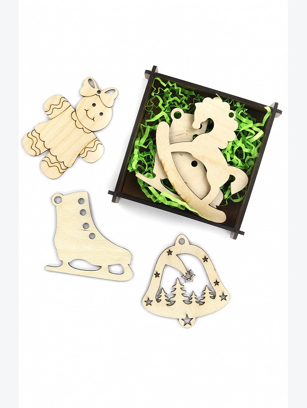 Фигурки для декорирования Новогодние подвески Woodlandtoys