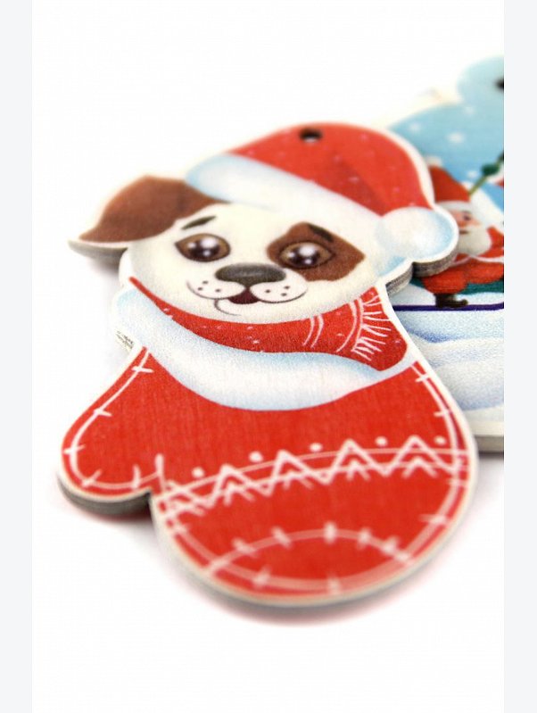 Фигурки для декорирования Новогодние подвески 6 шт. Woodlandtoys