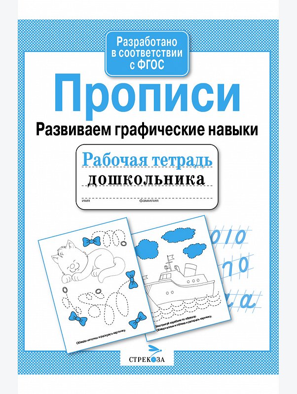 Набор рабочих тетрадей дошкольника 4 шт. Стрекоза