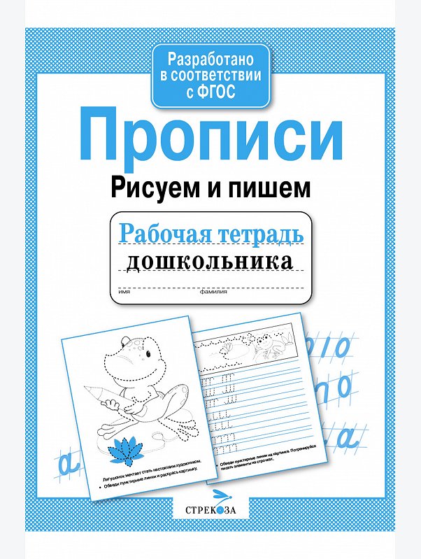 Набор рабочих тетрадей дошкольника 4 шт. Стрекоза