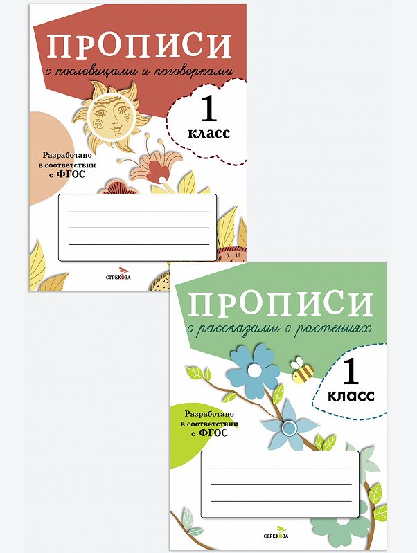 Набор прописей для первого класса 32 стр. 2 шт. Стрекоза