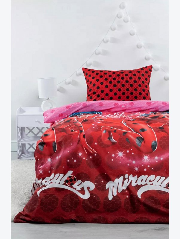 Детское постельное белье из поплина, 1,5 сп, наволочки 70*70 Lady Bug