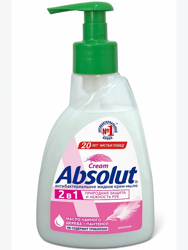Мыло жидкое Absolut 2в1 нежное 250 г. Absolut