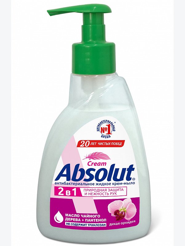 Мыло жидкое Absolut 2в1 дикая орхидея 250 г. Absolut