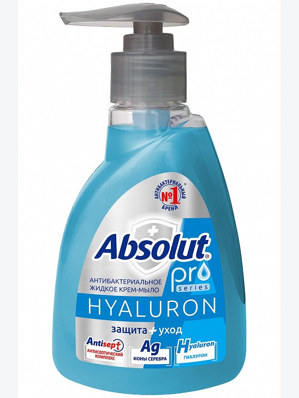 Мыло жидкое Absolut серебро+гиалурон 250 г. Absolut