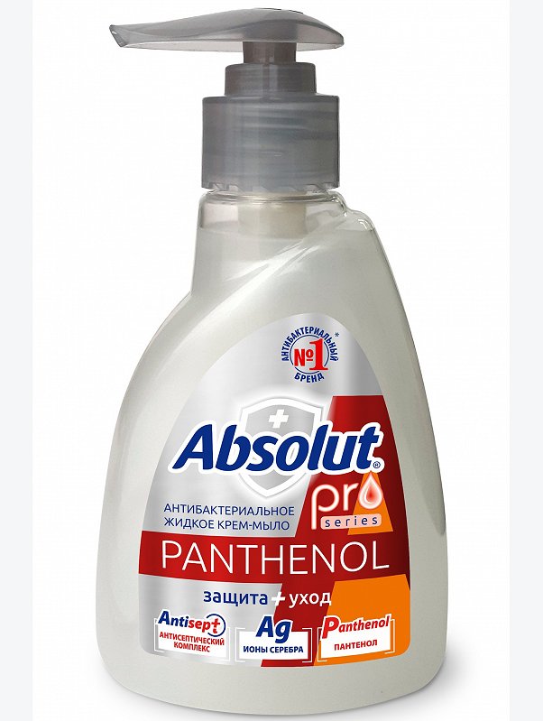Мыло жидкое Absolut серебро+пантенол 250 г. Absolut