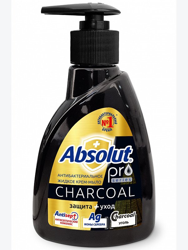 Мыло жидкое Absolut серебро+уголь 250 г. Absolut