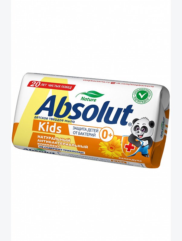 Мыло детское антибактериальное с экстрактом календулы 90 г Absolut
