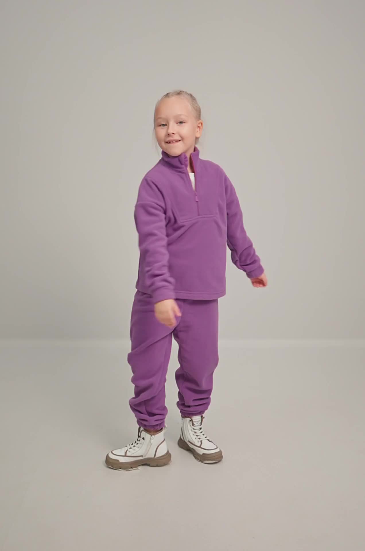 Флисовый костюм для девочки Happyfox