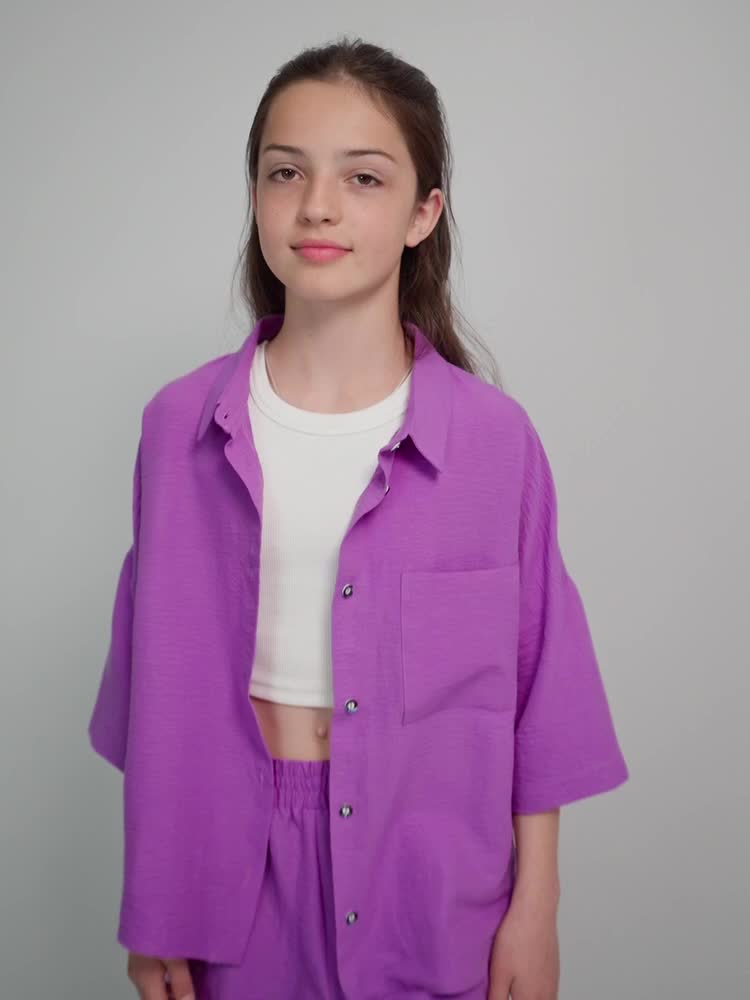 Летний костюм для девочки с шортами Happyfox